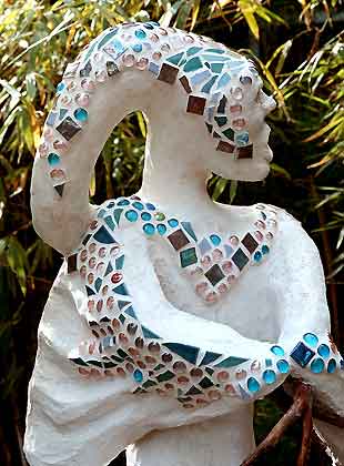 Detail of Druid sculpture.