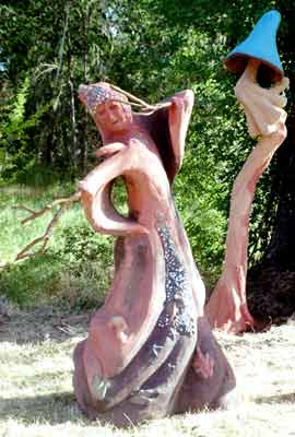 Druid with large mushroom.